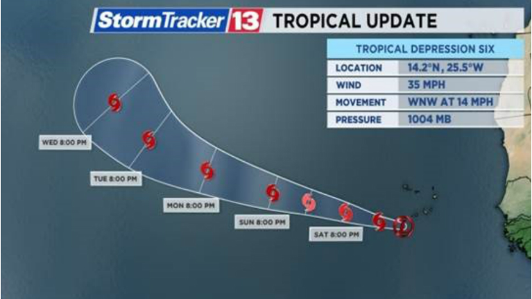 Tropical Cyclone Forms Into Tropical Depression Six 1488