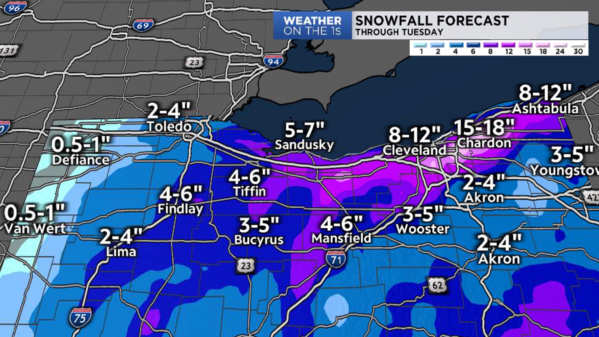 ohio travel advisory map weather