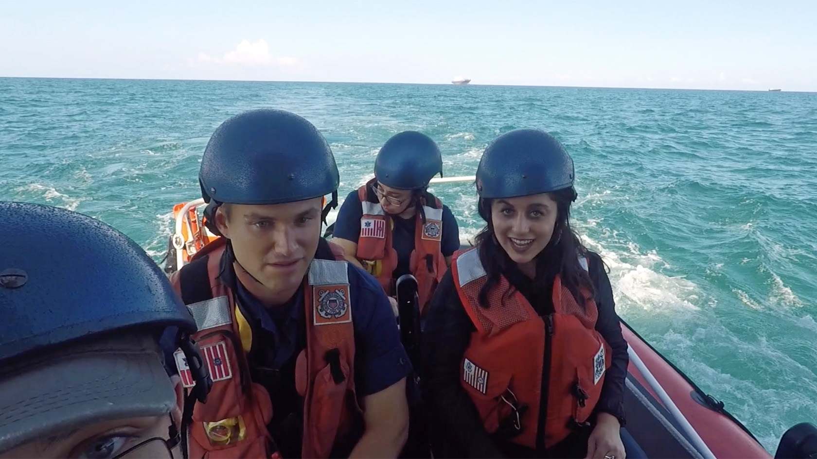 Reporter Samantha-Jo Roth and Photographer Vince Pecoraro joined crew members from the Coast Guard Cutter Paul Clark during a routine patrol in the Straits of Florida
